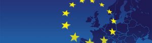 drapeau européen et carte de l'europe